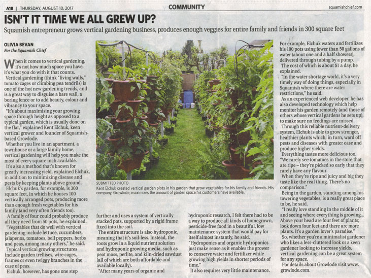 Vertical Garden in Squamish Chief